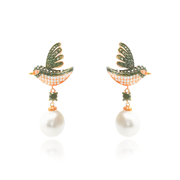 Sparrow Gleam Black pearl drop Earrings